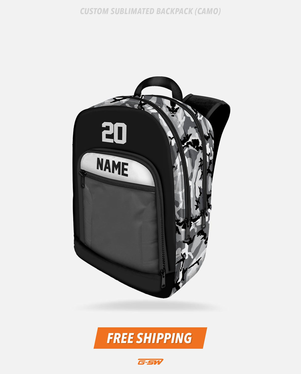 GSW Custom Sublimated Backpack (Camo)